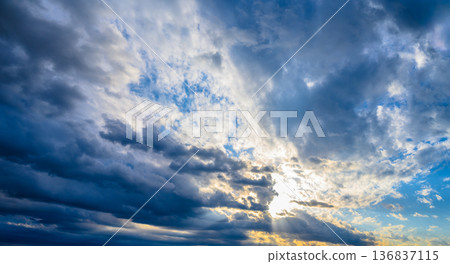 Dark clouds and light sky 136837115