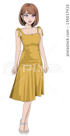 穿裙子的女人 136837418