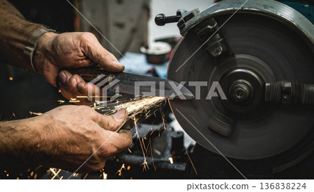 熟練的金屬加工技術 136838224