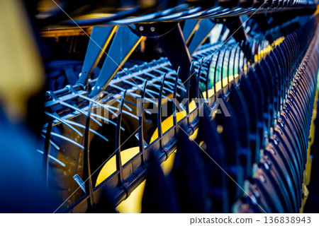 Modern agricultural machinery and equipment. Combine harvester. Modern agricultural machinery and equipment. Combine harvester. 136838943
