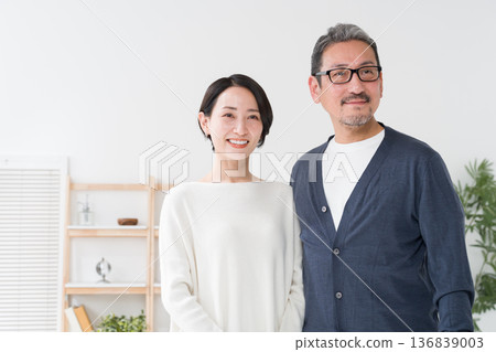 A smiling middle-aged couple A smiling middle-aged couple 136839003