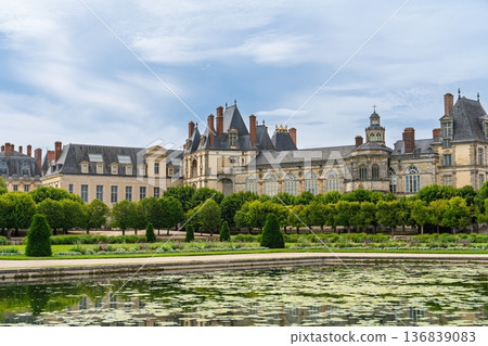 Majestic Fontainebleau Palace in France, A Historical Architectural Gem with Beautiful Gardens Majestic Fontainebleau Palace in France, A Historical Architectural Gem with Beautiful Gardens 136839083