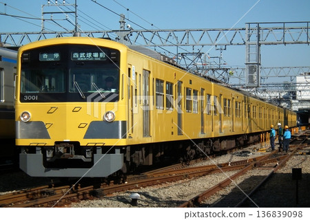 Seibu 3000 series 3001F running between Hoya and Hibarigaoka Seibu 3000 series 3001F running between Hoya and Hibarigaoka 136839098