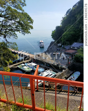Takebushijima Port on Lake Biwa 136839178