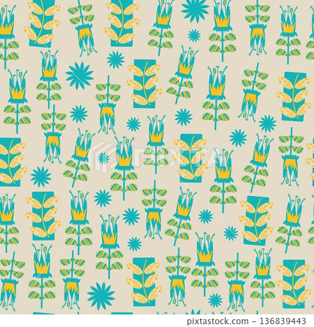 Floral abstract  semless pattern. jpg  136839443