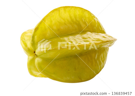 Star fruit isolated on a white background Star fruit isolated on a white background 136839457