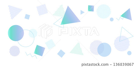 彩色幾何圖案背景圖幾何漸變孟菲斯 136839867