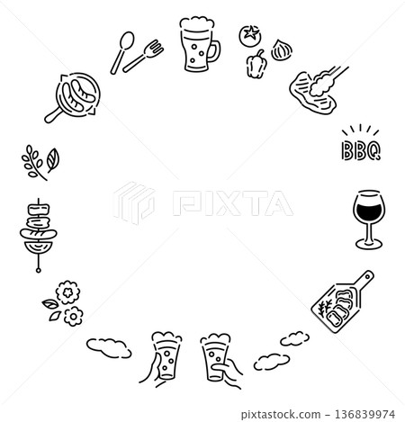 啤酒花園烤肉架材料 136839974