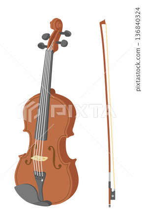 小提琴圖標 136840324