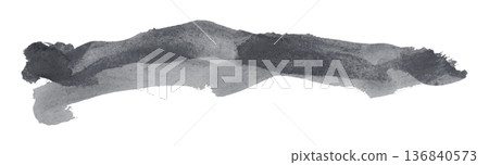 dark gray brush isolated on transparent background dark gray watercolor dark gray brush isolated on transparent background dark gray watercolor 136840573