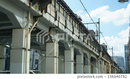 Elevated railway structure in Japan 136840782