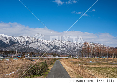滋賀縣高島市牧野町野坂山脈的雪山 136841114