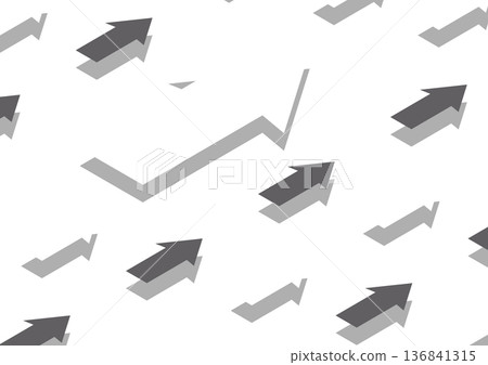 【透明背景】圖案中包含一個指向同一方向的大白箭頭和一個指向同一方向的小灰白箭頭。 【透明背景】圖案中包含一個指向同一方向的大白箭頭和一個指向同一方向的小灰白箭頭。 136841315