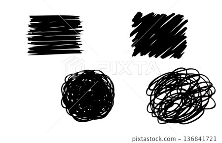 手繪填充背景套裝 136841721