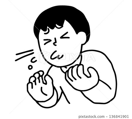 A man who sneezes A man who sneezes 136841901