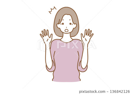 Woman with a surprised expression 136842126