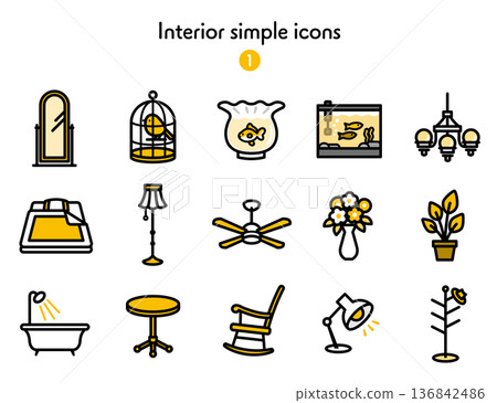 Simple Icon Collection Interior 136842486