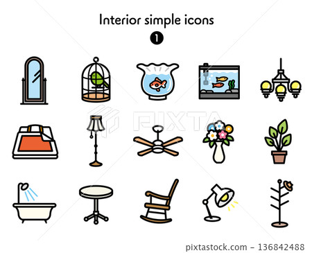 Simple Icon Collection Interior 136842488