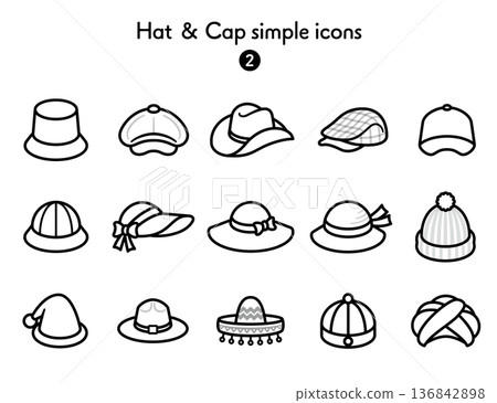 簡易圖示集帽子 2 136842898
