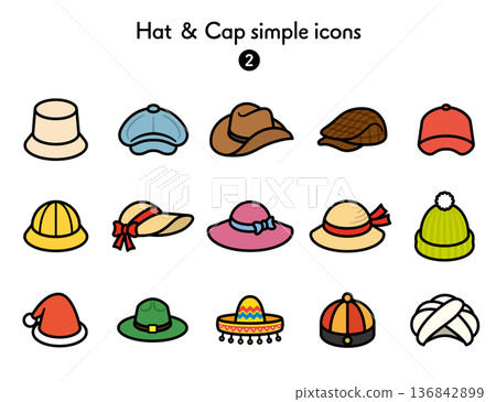 Simple Icon Collection Hat 2 136842899