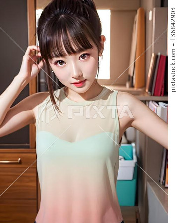 年輕的女士 136842903