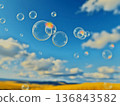 Soap bubbles dancing endlessly Soap bubbles dancing endlessly 136843582