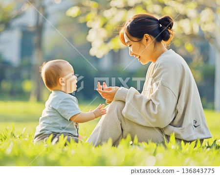 Parent and child picnic 136843775