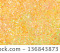 A gorgeous orange background illustration drawn with dots 136843873