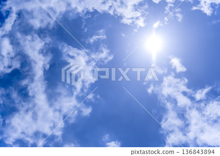 Summer sky sun and clouds Yokohama Summer sky sun and clouds Yokohama 136843894