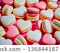 Heart-shaped macaroons as a gift Heart-shaped macaroons as a gift 136844187
