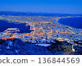 Winter scenery of Hakodate seen from Mt. Hakodate 136844569