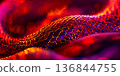 Abstract futuristic dragon pattern background decorated with shimmering gold threads like liquid gold, screensaver for Chinese New Year greetings 136844755