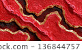 Snake skin texture with red and gold lines, a reptile scale texture, a background or screensaver idea 136844757