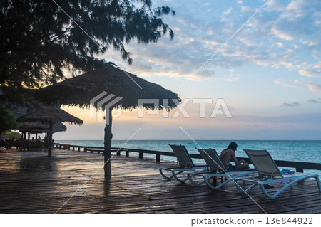 The coast of northern Zanzibar 136844922