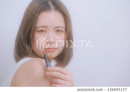 Young woman with natural make-up Young woman with natural make-up 136845157