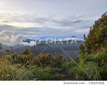 This is mount bromo in the morning.  136845666
