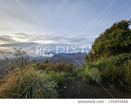 This is mount bromo in the morning.  136845668