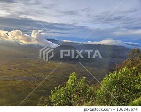 This is mount bromo in the morning.  136845674