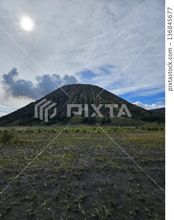 This is mount batok in the morning.  136845677
