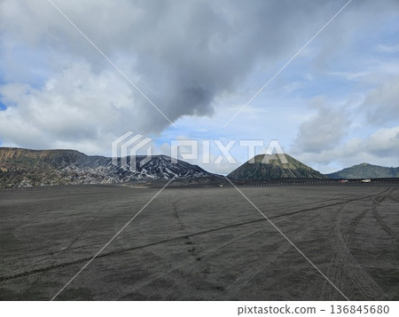 This is mount bromo in the morning.  136845680