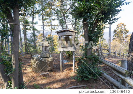 Jizo statue at the summit of Mount Shoho (Akiruno City, Tokyo) 136846420