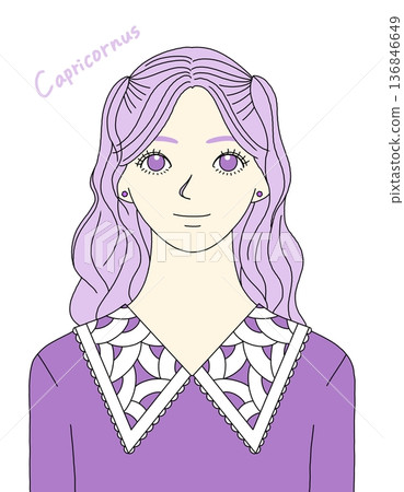 Capricorn motif girl Capricorn motif girl 136846649