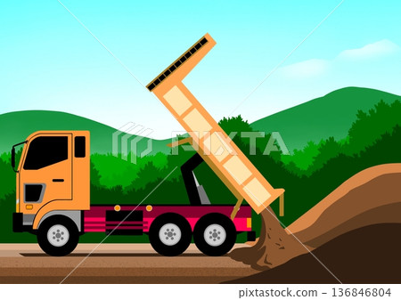 用於土木工程的自卸卡車 用於土木工程的自卸卡車 136846804