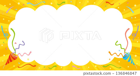 黃色對話框背景 136846847