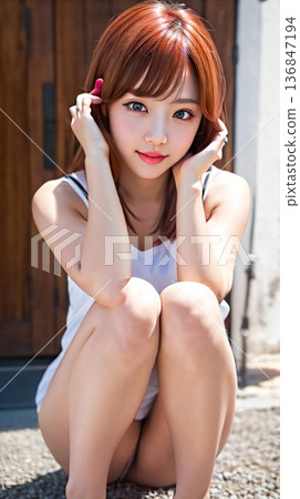 Young lady's portrait Young lady's portrait 136847194