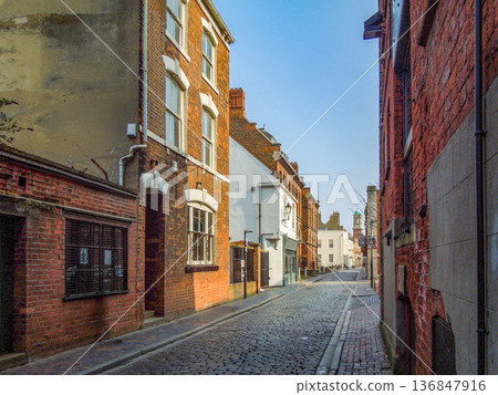 Cobblestone streets of Kingston upon Hull, England Cobblestone streets of Kingston upon Hull, England 136847916