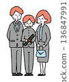 Parents and son at graduation ceremony 136847991