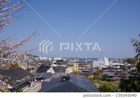 從兵庫縣淡路市靜木八幡神社眺望 136848040