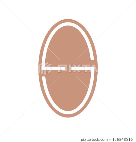 Eggs text creative logo design. Simple minimal abstract vector illustration. Drawing on a white background. Eggs text creative logo design. Simple minimal abstract vector illustration. Drawing on a white background. 136848516
