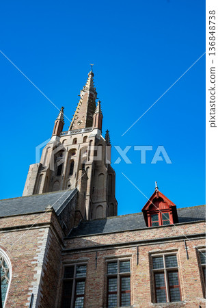 Church of Our Lady Tower Detail Bruges Church of Our Lady Tower Detail Bruges 136848738